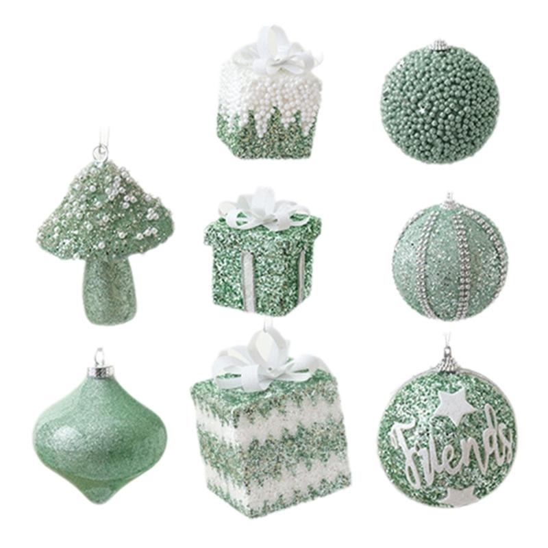 Shatterproof Christmas Tree Hanging Pendants Shimmering Baubles for Holiday Decoration Indoor and Outdoor Ornament
