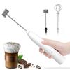 2 In 1 USB Rechargeable Electric Egg Beater Whisk Coffee Mixer Double Heads Milk Frothers  Baking Stirrer Kitchen Gadgets