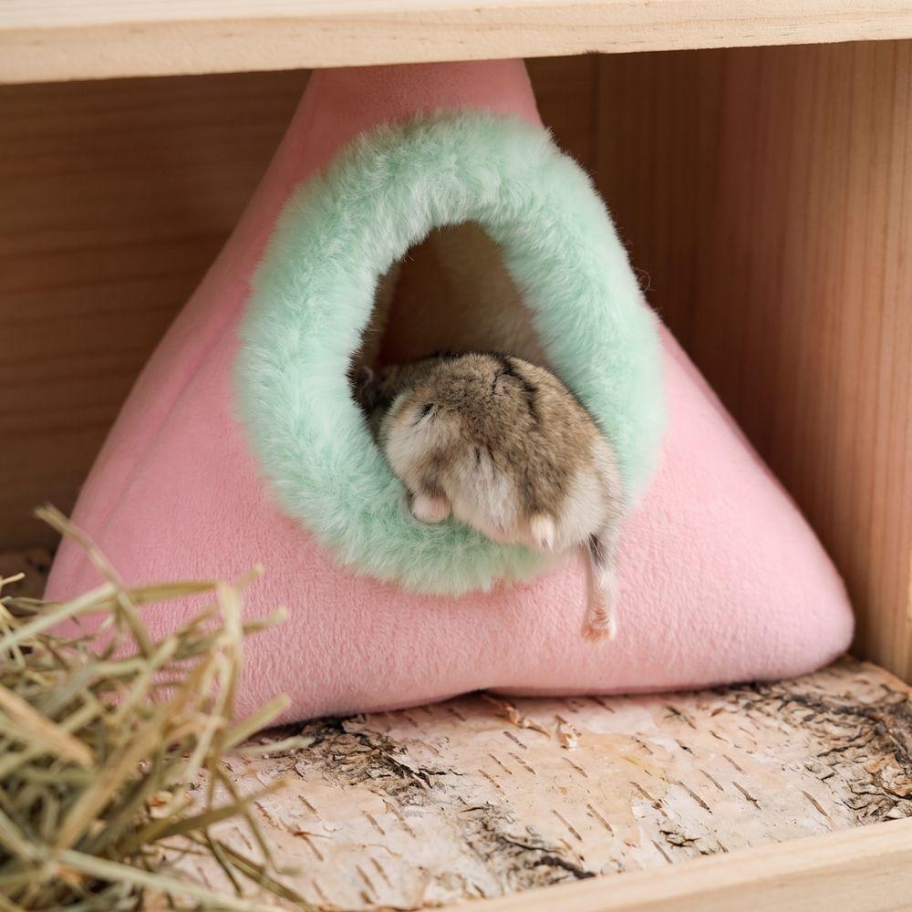 Triangle Rabbit Ears Bird Nest Soft Pet Cotton Sleeping Nest Creative Bird Hammock  Indoor Use