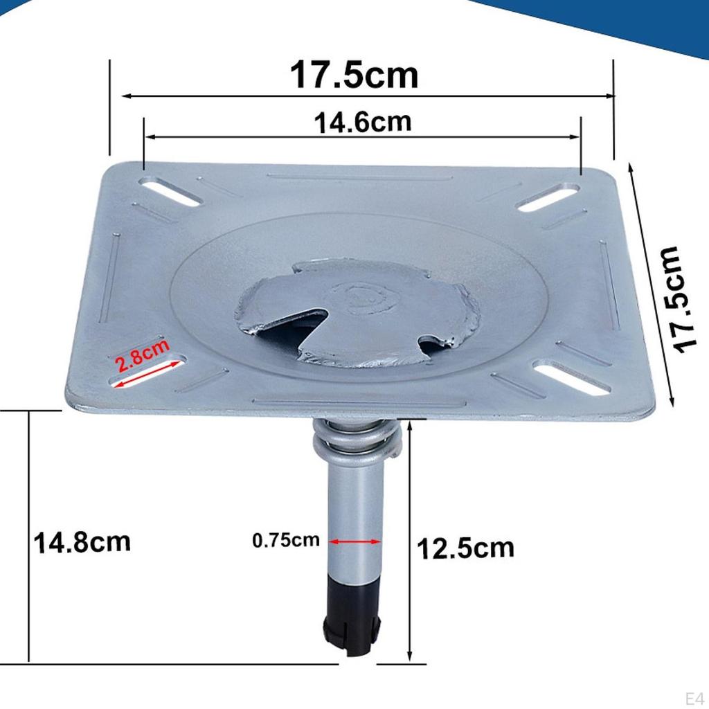 Boat Seat Base Accessory 3/4" Pin Post Socket Boats Accessories 7"x7" Cabin Installation