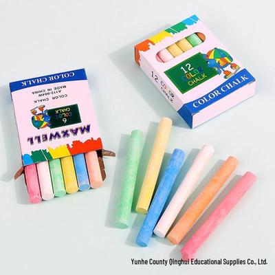 12-Piece Whiteboard Colored Chalk Set for Children's Drawing and Teaching Supplies