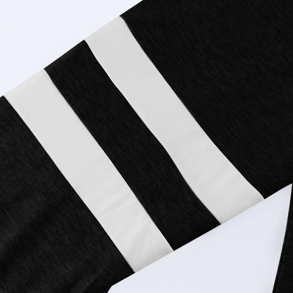 Damen Casual V-Ausschnitt Pullover Langarm Gestreift Colorblock Oversized Shirts