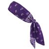 Unisex Paisley Print Tie Back Headband, Cooling Fabric, Sweat Wicking, Adjustable