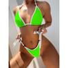 New sexy solid color split bikini suspender women's swimsuit fashion
