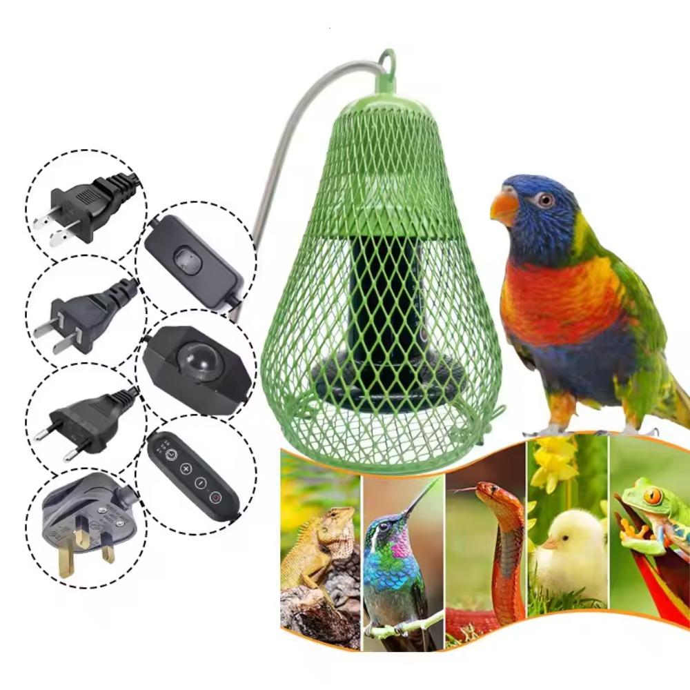 Iron Mesh Dome Pet Heating Lampshade Double Cage Anti-scald Lampshade  Aquarium