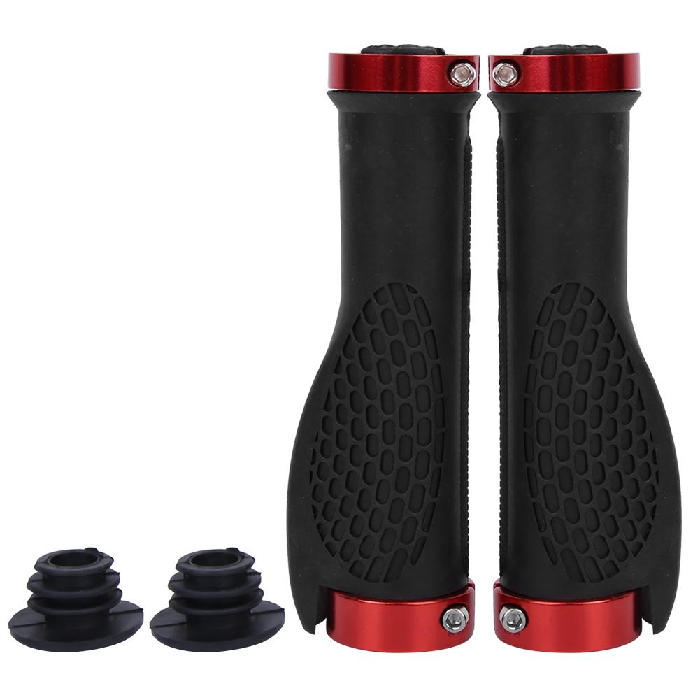 1 пара нескользящих ручек для горного велосипеда, защита руля  фрикаделька , ручка для велоспорта(красный)