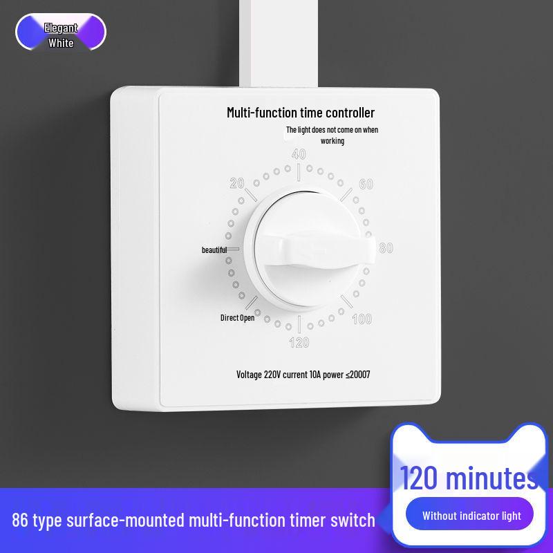 220V Mechanical Timer Switch Control for Water Pump - Automatic Power Off Socket Panel