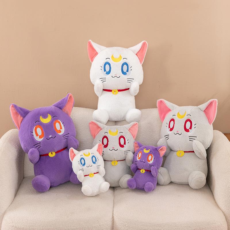 

Плюшевый кулон «Кошка-Луна» - Премиальный Аркадный Подарок 23cm 0.17kg белый