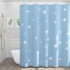 Starry Night Shower Curtain: Sparkling Stars On a Soft Blue Background for a Dreamy Bathroom
