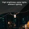 10M Retractable Outdoor Camping Light USB Rechargeable String Light Waterproof Stowable Fairy Lamp Decoration Tent Hanging LED Lantern