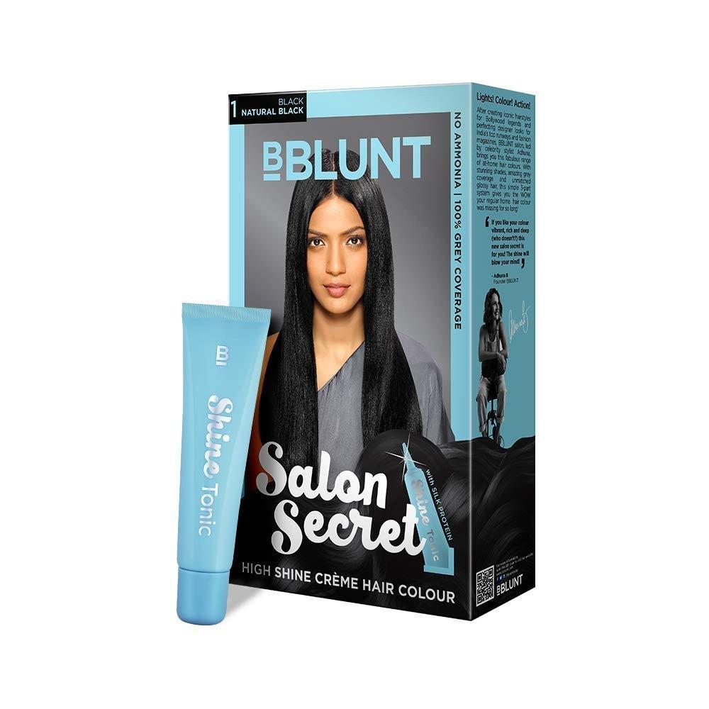 @ Bblunt Salon Secret High Shine Crème Hair Black Colour 108 gm