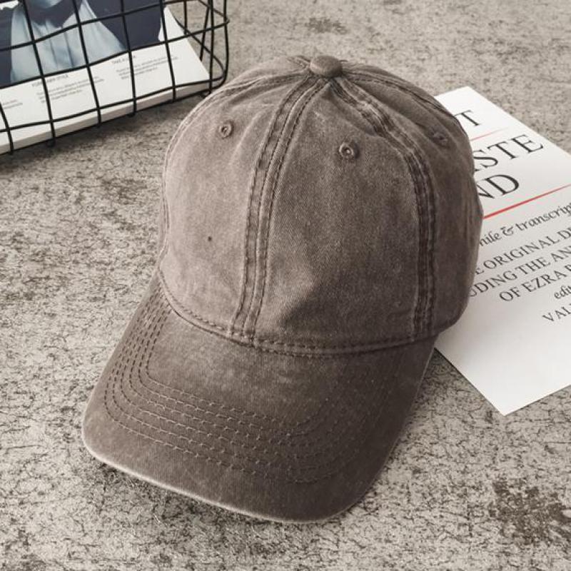 Wyprała Czapka Baseballowa Damska Męska Letnia Czapka Snapback Regulowana Vintage Miękka Codzienna Daszek Przeciwsłoneczny Street Czapka Trucker Jednolity Kolor Czapka Ojca