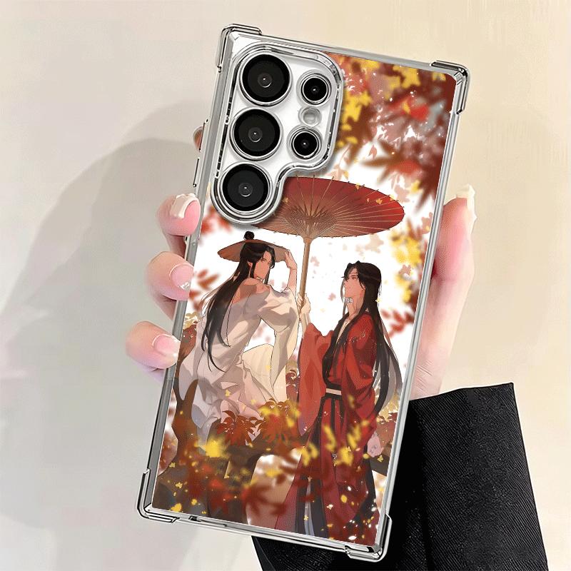 Heaven Official's Blessing Anime Plating Phone Case For Samsung Galaxy S24 S25 FE S26 Edge S23 Ultra S22 S21 Plus S20 Anti-Fall