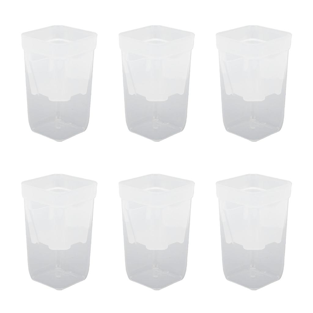12PCS Plant Pots with Wicking System Transparent Double Layer Design Pots with Labels for Small Indoor Plants