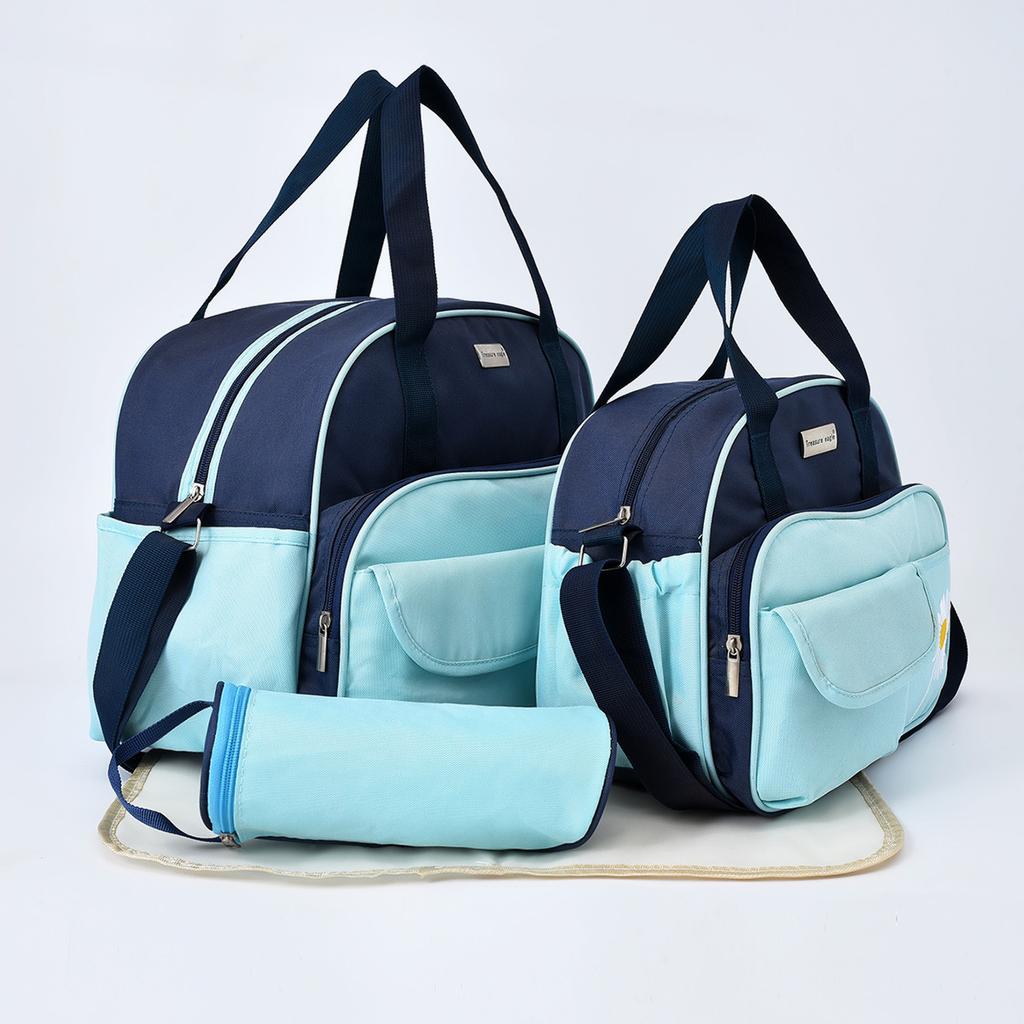 Fashion Mommy Bag Four Piece Set Small Daisy Pattern Large Capacity One Shoulder Mommy Bag Multi Functional Diagonal Diaper Bag