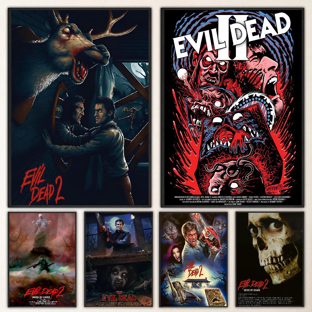 1pc Classic Horror Movie The Evil Dead Abstract Vintage Poster HD Posters Home Room Bar Cafe Decor Art Wall Painting Picture