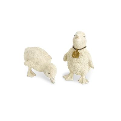 Cute White Duck Bird Garden Ornament Figurine Decor for Kids, Set of 2