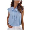 Women's Bowknot Polka Dot Ruffle Frill Sleeveless Tops Tank Vest Blouse Shirts