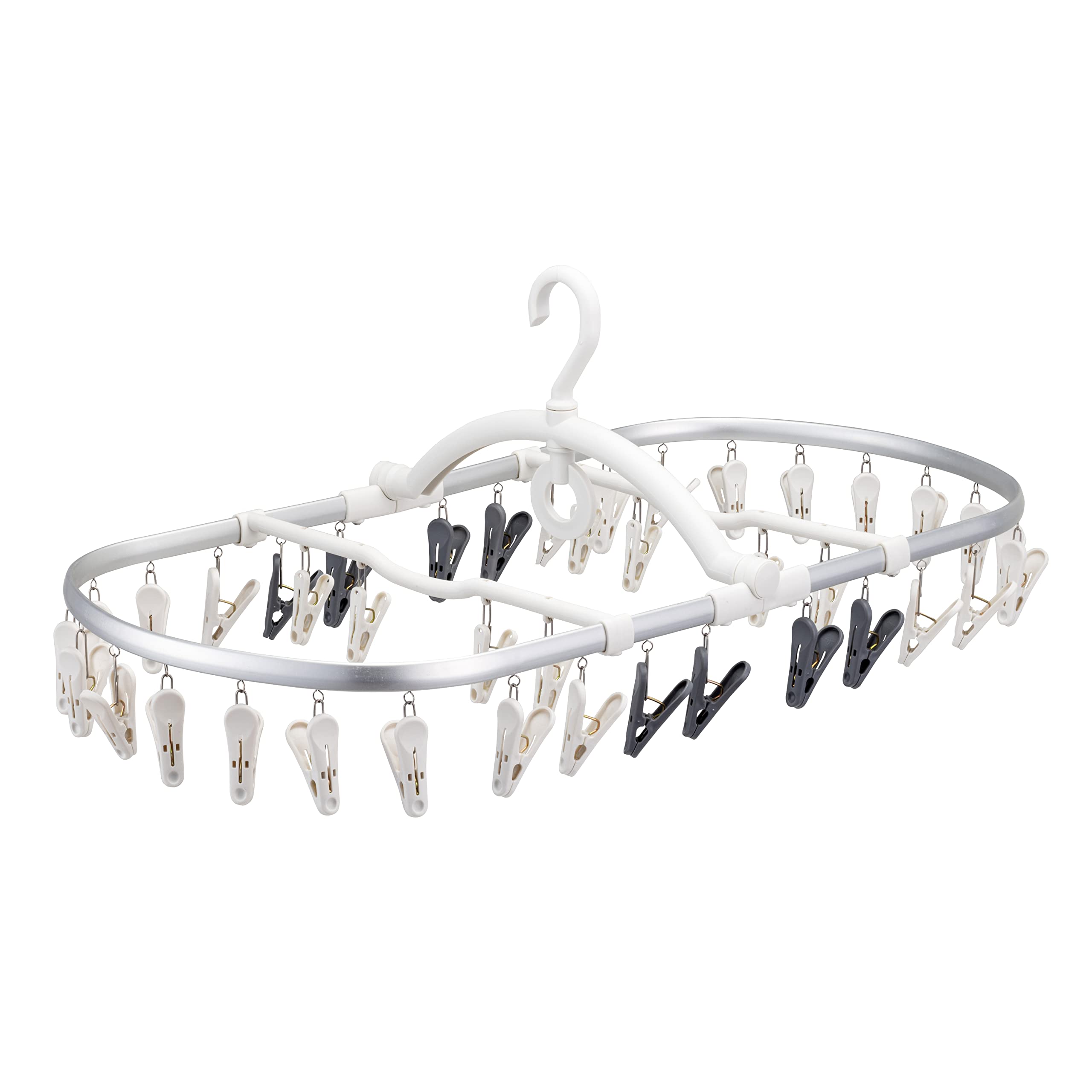 

Daiya FLaundry Gentle Drying Corner Hanger with Aluminum 40 W x 36cm H x Replaceable Product 058113 Frame, Clothespins, 69.9cm 26.4cm D,