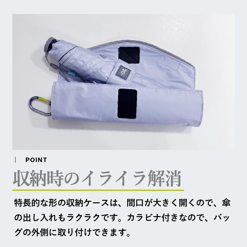 Ogawa Lightweight Slim Folding Umbrella for Suitable for Both Sunny and Rainy UV Protection Light Manual Zero New Moon Carabiner 6 Complete Sun UV