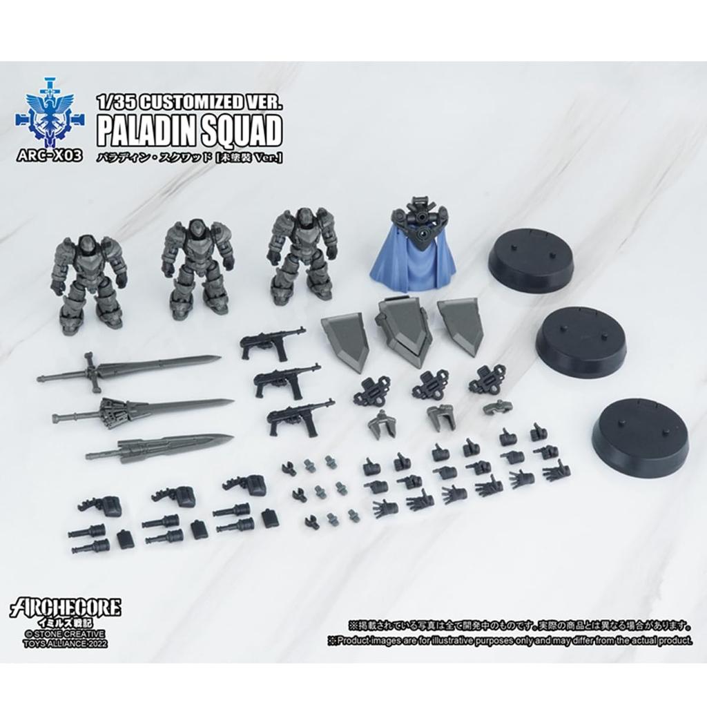 HiPlay TOY ALLIANCE Scale Paladin Squad Unpainted from Chronicles Fully Action Figure 1/35 ARC-X03 Ver. Imir's (Pre-painted, Assembled)