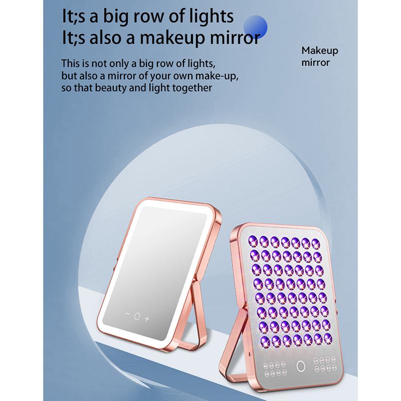 Multifunksjonell Lysrekke Skjønnhetsinstrument Husholdnings Ansiktsbleking Foton Hudskjønnhetsinstrument Sminkespeil
