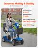 4-Wheel Folding Mobility Scooter for Adults & Seniors, Electric Mobility Scooter with 25KM Long Range, All Terrain Travel Wheelchair with Anti-slip