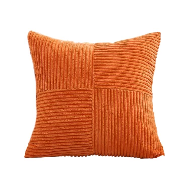 Corduroy Throw Pillowcase Soft Striped Removable Throw Pillow Cover for Easy Care Living Space