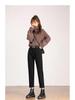 Women's Off-White High-Waisted Harem Jeans - 2024 Spring/Autumn, Elastic, Loose Fit, Slimming Casual Carrot Pants