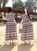 Bohemian Chiffon Midi Dress - Women's Plus Size, Slimming, Loose Fit, Summer Vacation Style (2026)