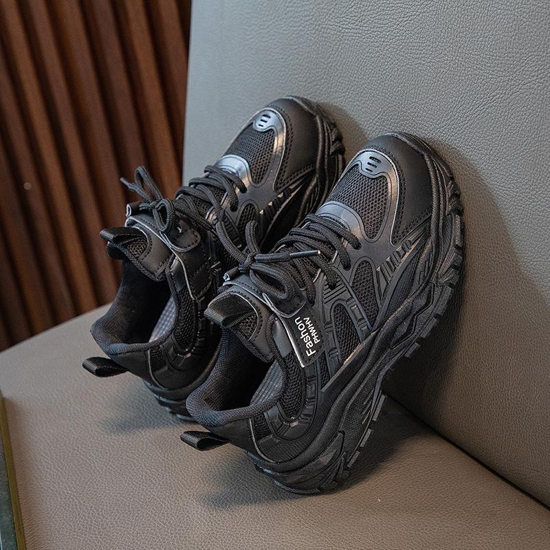 

Детская обувь Весна 2024 Кроссовки Сетчатые дышащие Кроссовки для маленьких девочек Нескользящие повседневные кроссовки для мальчиков Детская обувь Zapatos 31 19.5CM чёрный