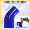45 Degree 3 Inch to 3.5 Inch ID 4Ply Car Elbow Reducer Silicone Hose Coupler Intercooler Tube Intake Piping Blue 76-89mm Auto Replacement Parts