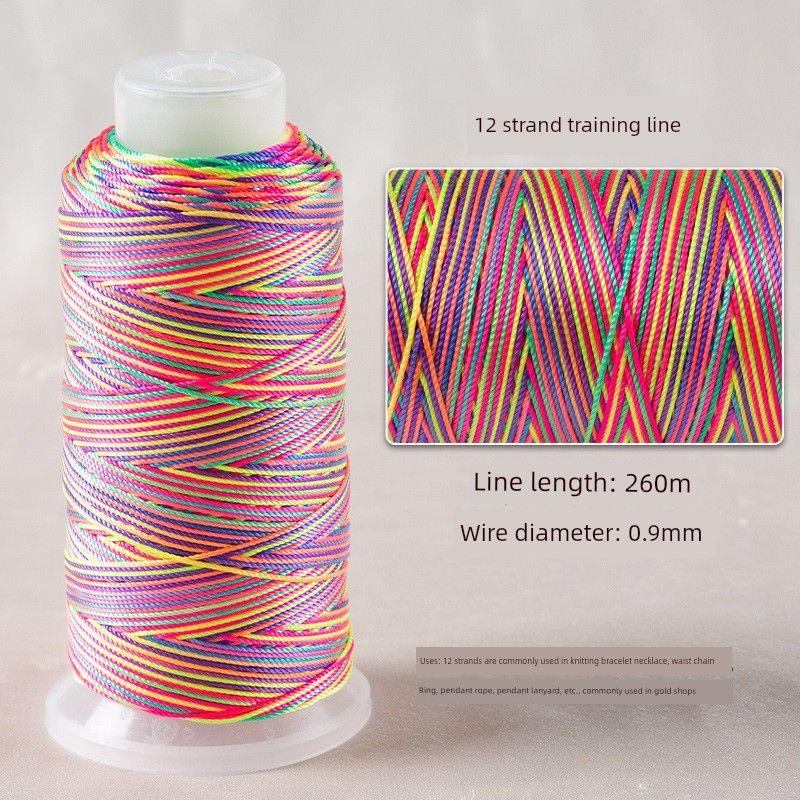 Thread DIY Woven Red Carrying Strap Dragon Boat Festival Five-Color Rope Bracelet Braid Rope Necklace Diamond Beaded Thread Five-Color Thread