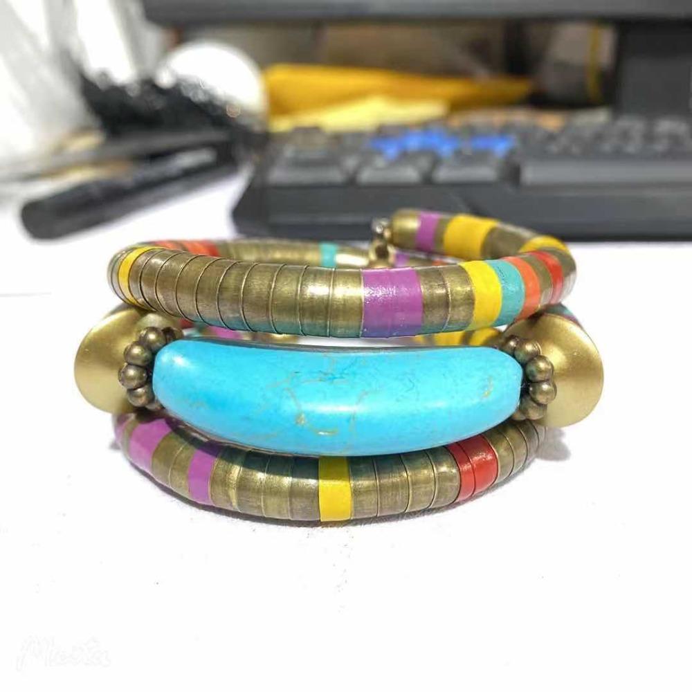 Goldfarben Schlangenarmband Legierung Dreilagiges Armband Kreatives Geschenk Mehrschichtiges Armband