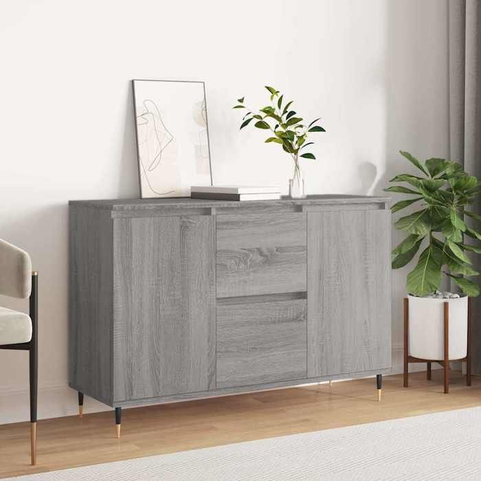 VidaXL Buffet, Armoire Latérale avec Pieds, Meuble de Rangement, Organisateur de Salon Salle de Séjour Intérieur, Sonoma 827202