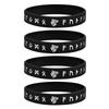 Vnox Dropship 1/2/3/4 Pcs Bracelet Loup Viking Nordique pour Hommes, Noir/Blanc Bandeau Poignet Bracelet en Caoutchouc Silicone Runes Nordiques