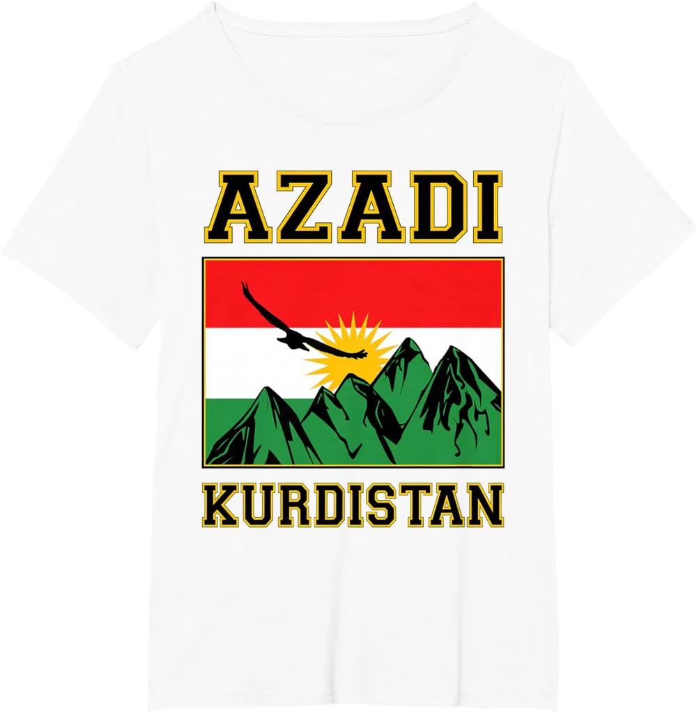 Grafica bandiera curda del Kurdistan maglietta unisex 100% cotone 2026 Estate Nuova stile Harajuku da uomo Manica corta moda T-shirt girocollo
