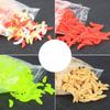 50PCS 2.1cm 0.5g Soft Fishing Lures Artificial Design Soft Texture Breadworm Lure Silicone Material Maggot Lure
