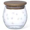 Mizukage Pickling Glass X Snow Convex Current Model J-kitchens Container/Heat-Resistant Canister, 7.6cm 9.0cm, 350cc, Pattern, Design,