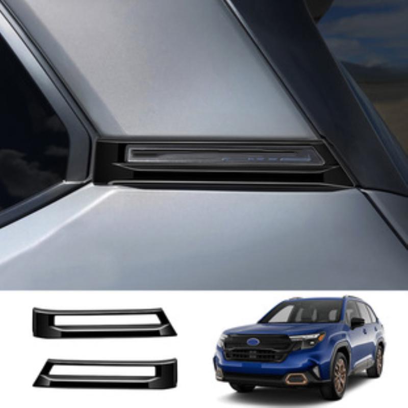 For Subaru Forester 2024 2025 2026  Front Side Foliage Leaf Fender Vent Air Outlet A C Pillar Trim Rear Window Quarter Cover