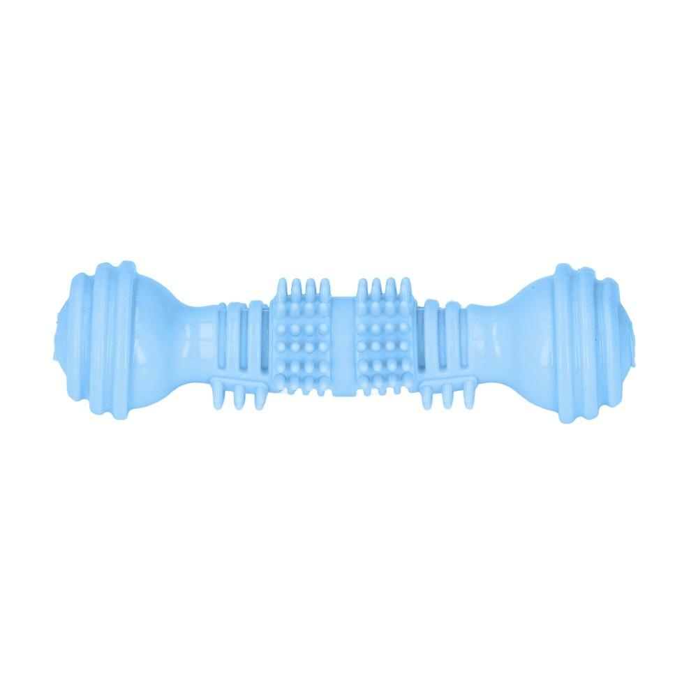 TPR Made Dumbbell Dog Chew Toy Bite Tough Puppy Teeth Cleaning Toy Pet Chew Stick Teeth Cleaning