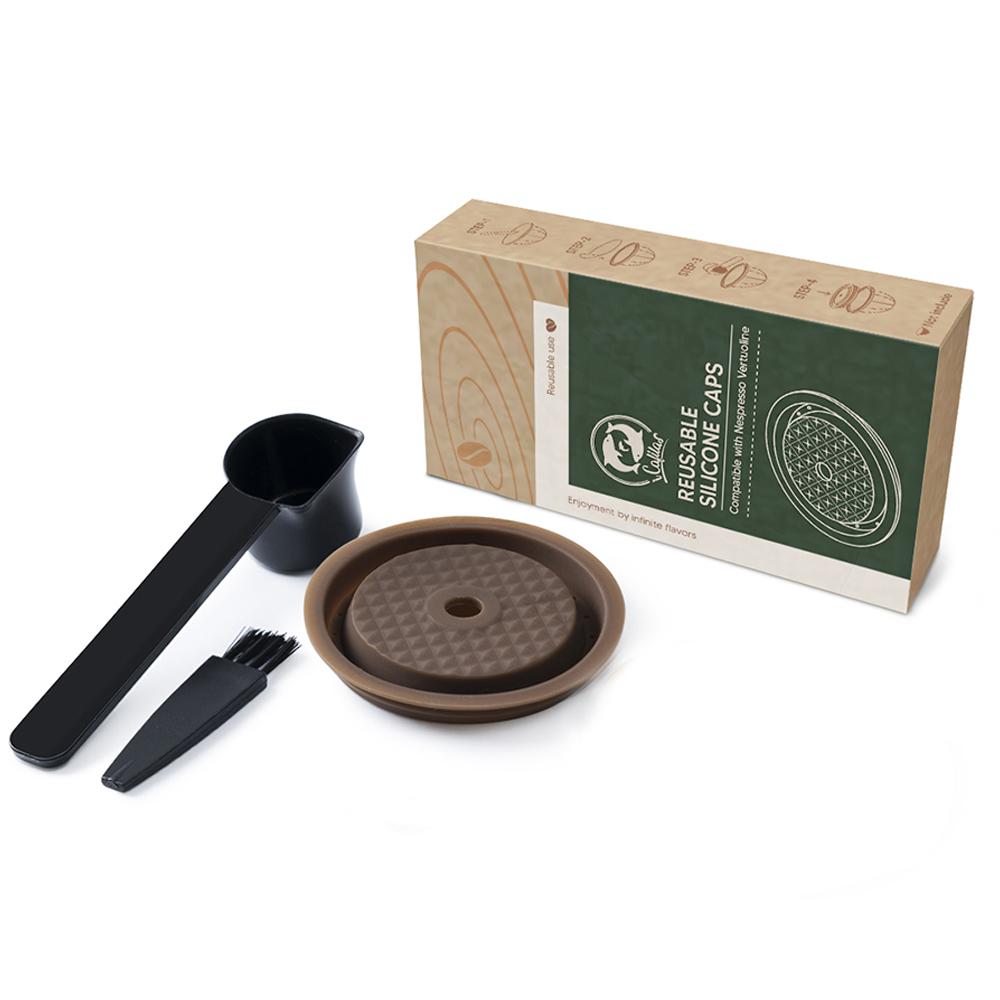 

Для кавомашини Nespresso Vertuoline Pop Vertuo Next Багаторазовий фільтр-капсула для кави з оригінальними капсулами Нержавіюча сталь