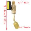 Air Conditioning Refrigerant Angled Compact Ball Valve Fits for HVAC R12 R22 R410a Charging Hoses AC Refrigerant Adapter