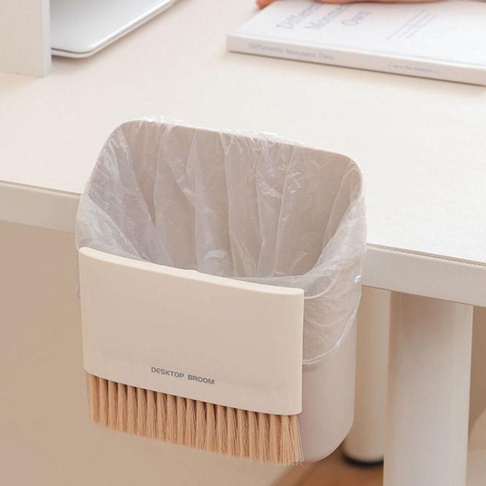 

Desktop Broom Dustpan Set Wall Mount Storage Set Portable Mini Cleaning Brush сірий