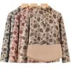 Autumn and Winter Long-sleeved Floral Bottoming Shirt Fashionable Large Size Medium-sized Elderly Lace Collar Velvet Clothes