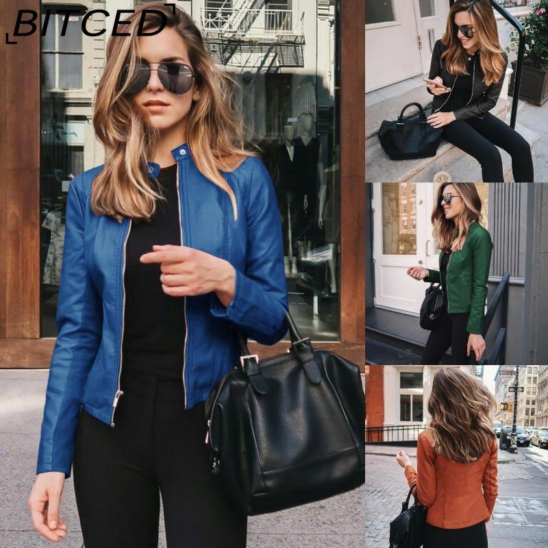 BITCED Autumn/Winter Women's Fashionable Leather PU Blazer