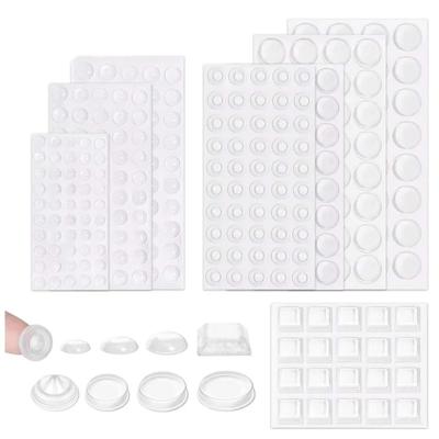 100 topes para puertas de armario, resistentes, autoadhesivos, transparentes, de silicona suave, amortiguadores silenciosos, cojines de puntos para muebles.