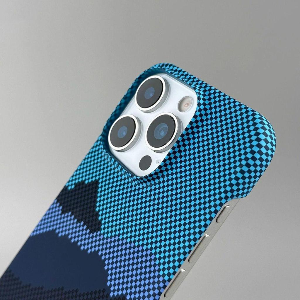 Kevlar Magnetic Case for iPhone 17 Pro Max - Sunset Mountains Design, Thin, Lightweight, Anti-drop