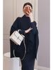 Women's Wool Blend Cape: Turtleneck Sweater Coat with Bat Sleeves - Cos Style for Autumn/Winter