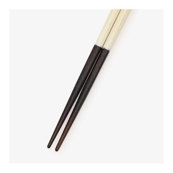 Afternoon Tea LIVING Wakasa-nuri Antibacterial Meguri Chopsticks, Ivory, Natural Wood, Antibacterial, Dishwasher Safe, 23cm
